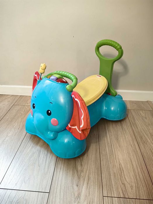 Słonik Fischer Price , jeździk, pchacz 3 w 1, jak nowy