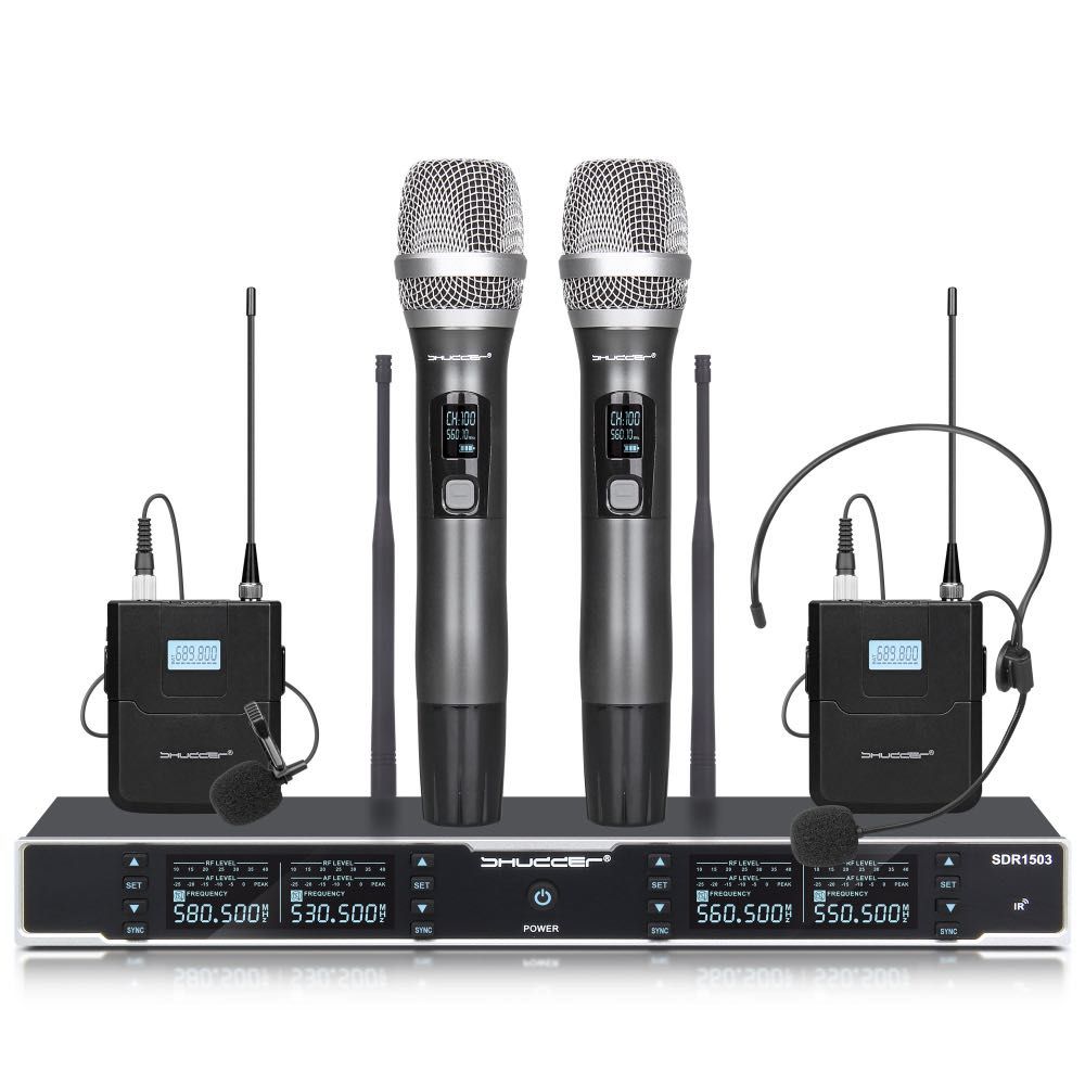 Shudder SDR1503 4 mikrofony, 2x ręka i 2x bodypack