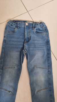 Dżinsy jeansy slim fit z lycrą, wygodne r. 116