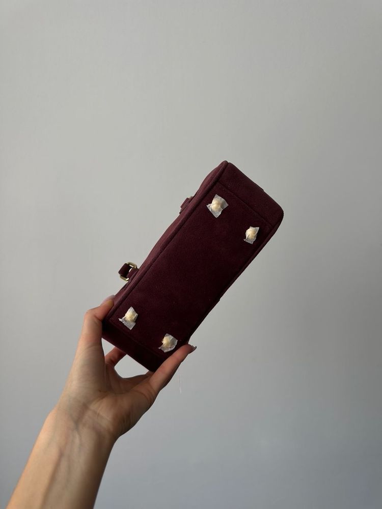 Torebka Miu Miu Arcadie Suede Bag Burgundy