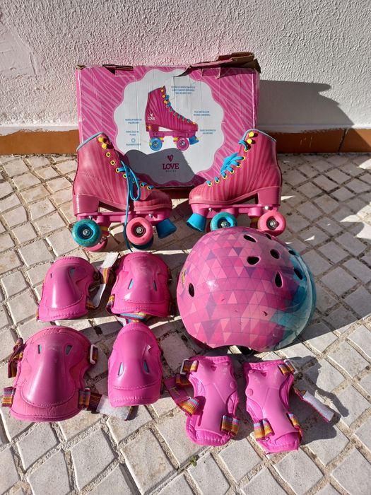 Patins 4 rodas menina tamanho 31-32