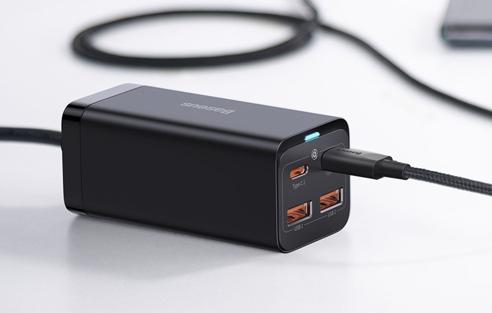 Ładowarka Sieciowa Baseus Gan3 Pro 2Xusb-C + 2Xusb, 100W (Czarna)