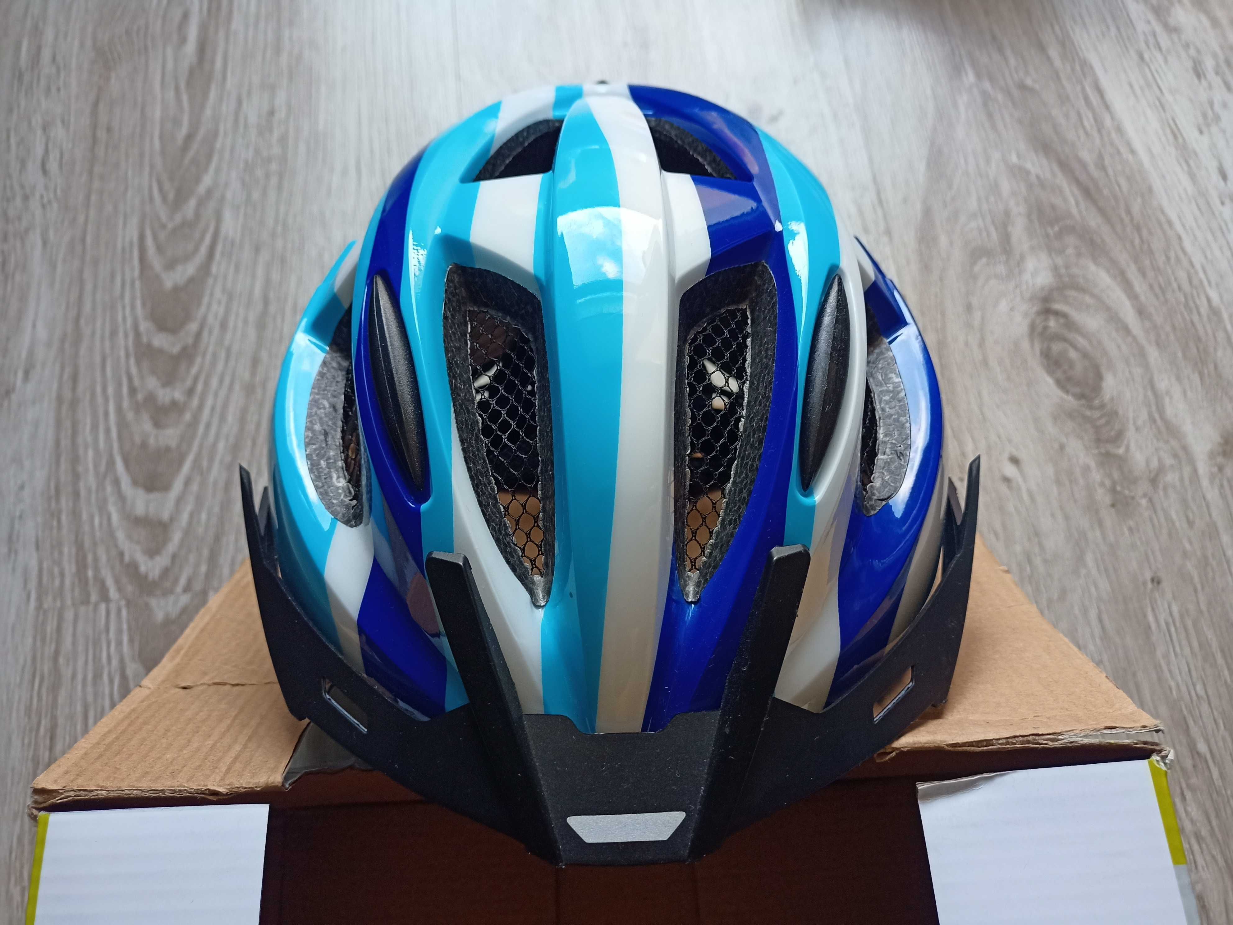 Kask rowerowy dziecięcy z lampką newcential 48-52 cm