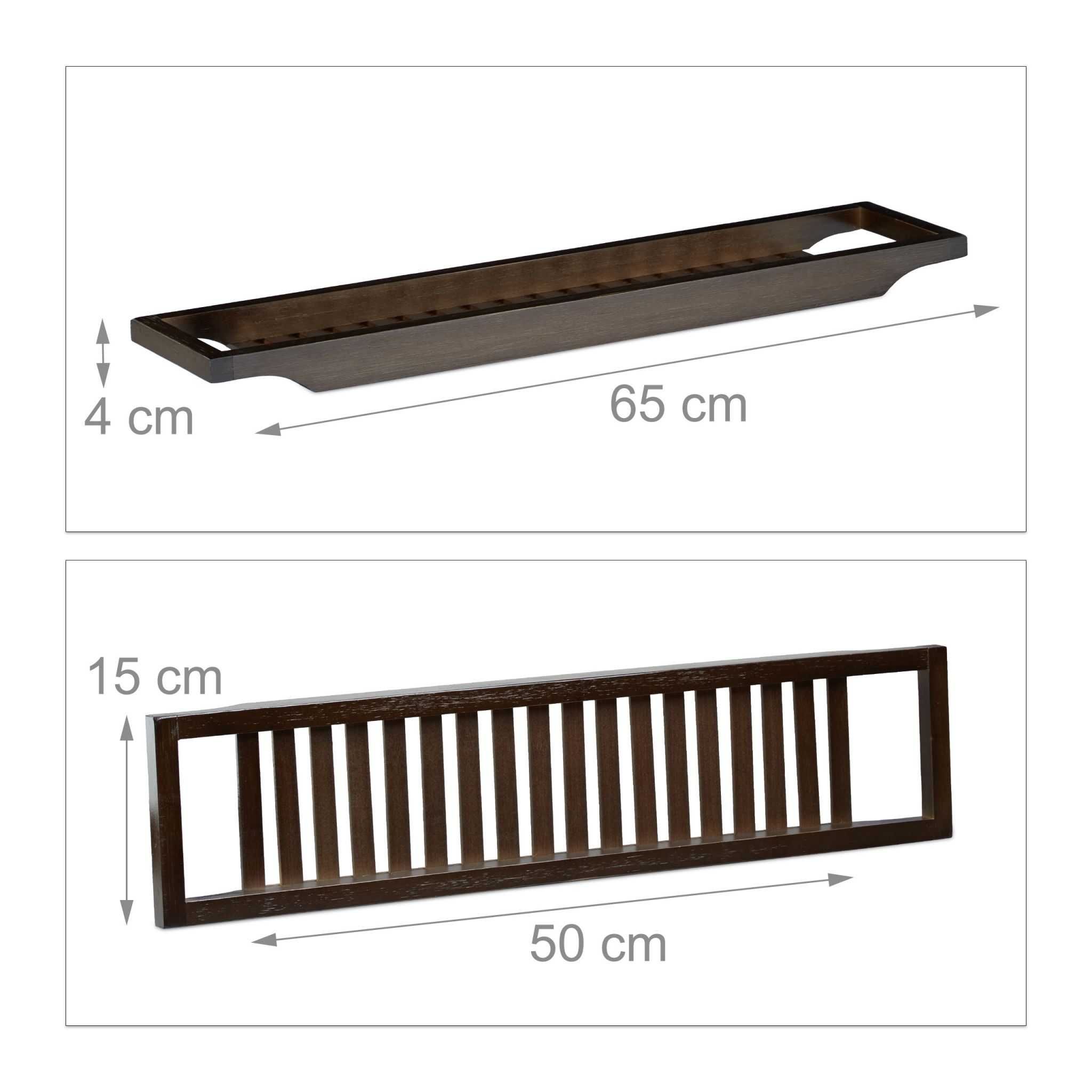 Półka nakładka na wannę łazienkowa 65 cm Relaxdays