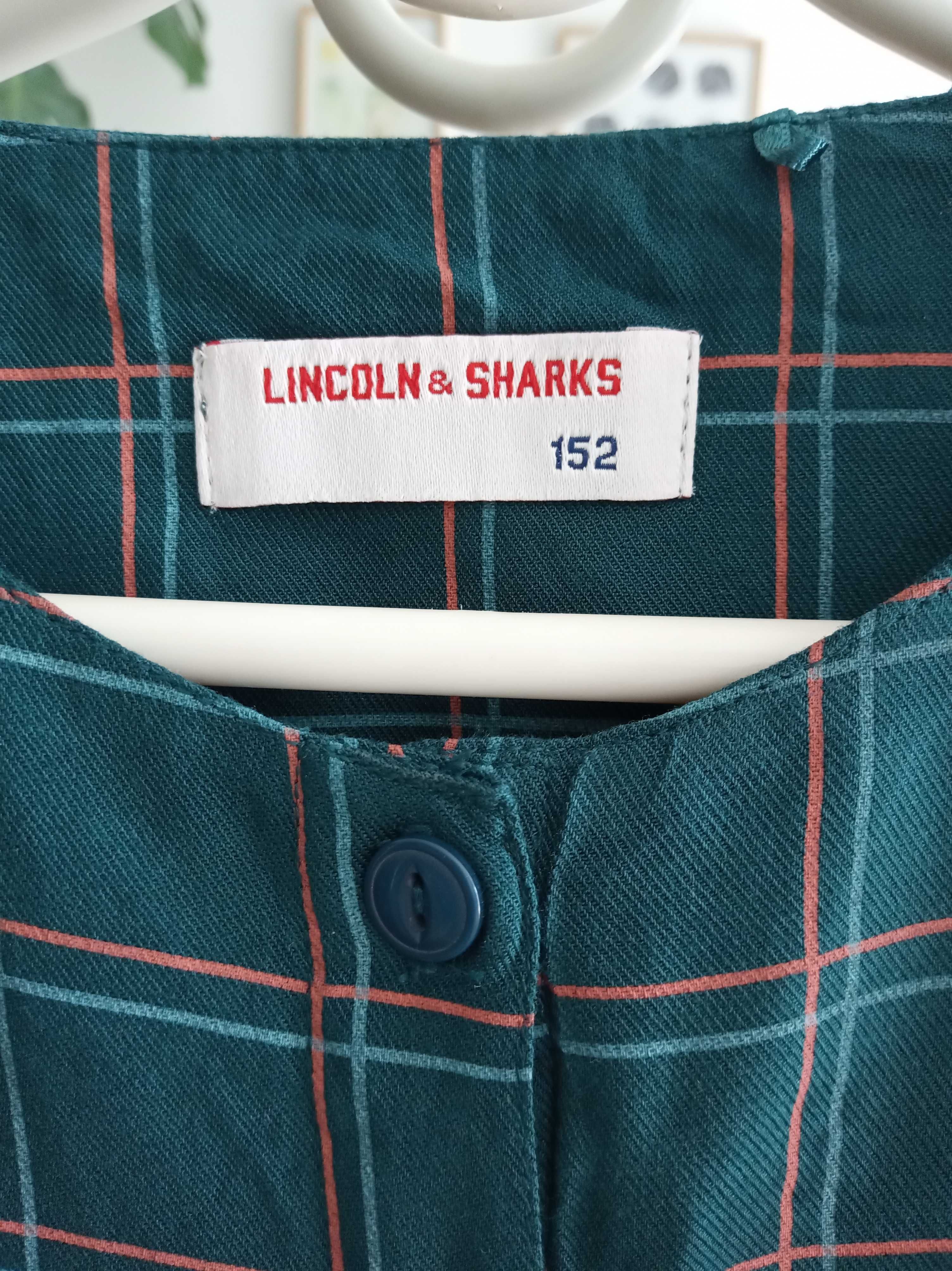 Śliczna koszula dziecięca 152 12 lat Linkoln&Sharks retro krata
