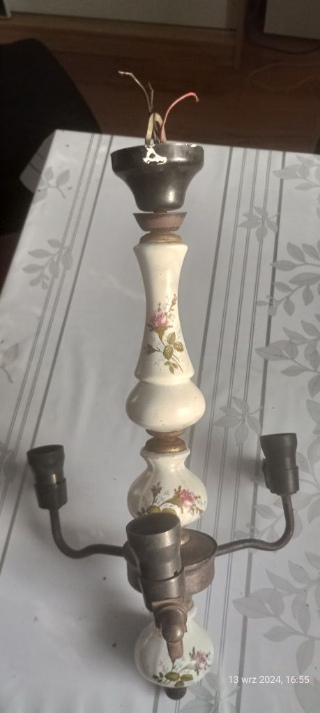 Żyrandol ceramiczny Vintage do Renowacji