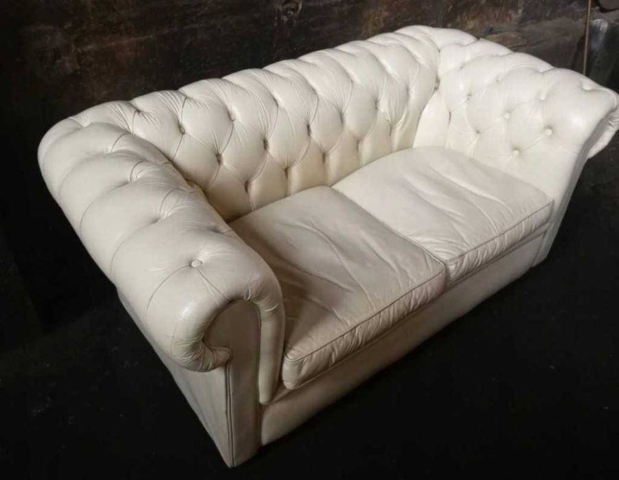 *Elegancka sofa chesterfield, kanapa, skóra* transport