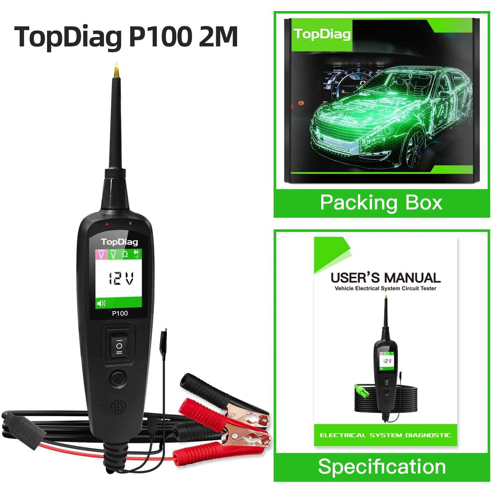 Диагностический  тестер TopDiag  JDiag P100 12\24 V ( Power probe)