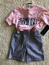 Tommy Hilfiger komplet spodenki + bluzka na 2 lub 3 latka