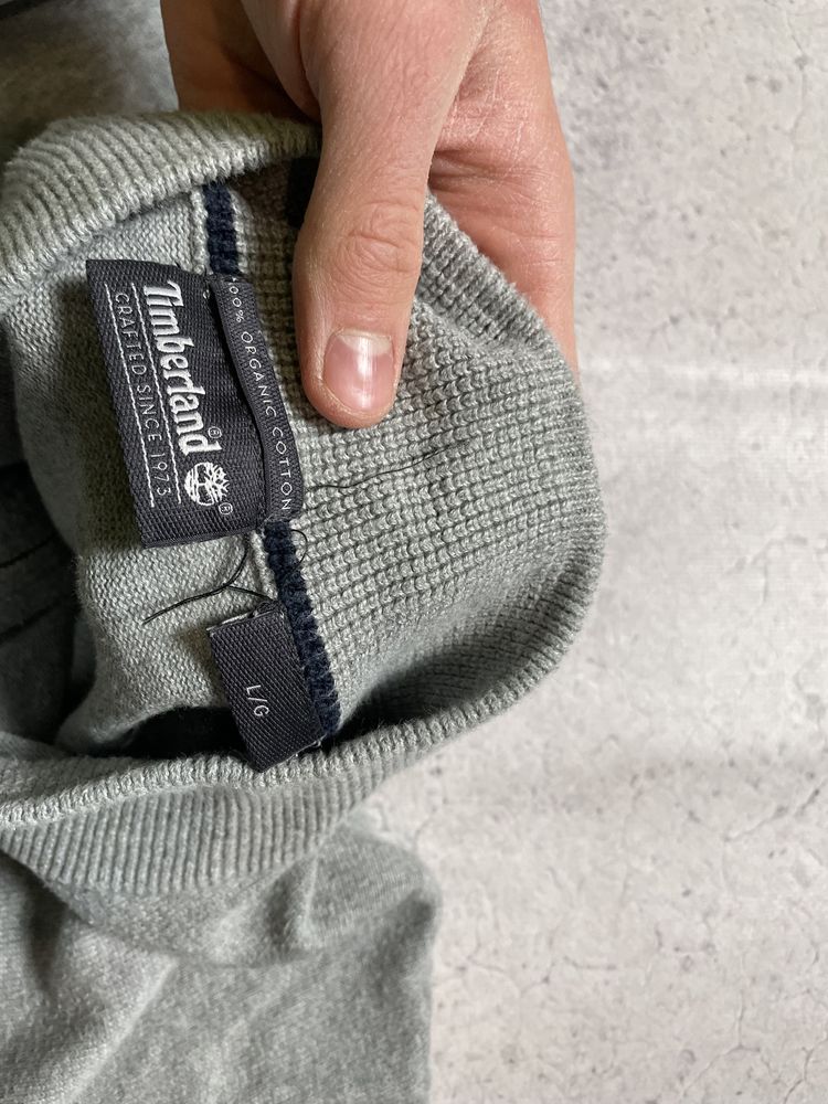 Мужская Кофта Свитер 1/4 Зип Timberland Оригинал Идеал Серый M