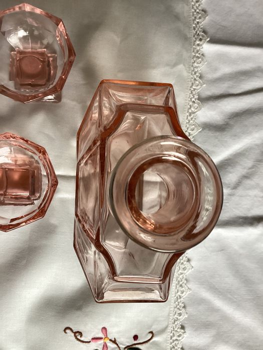 Karafka z kieliszkami likierowymi Art Deco