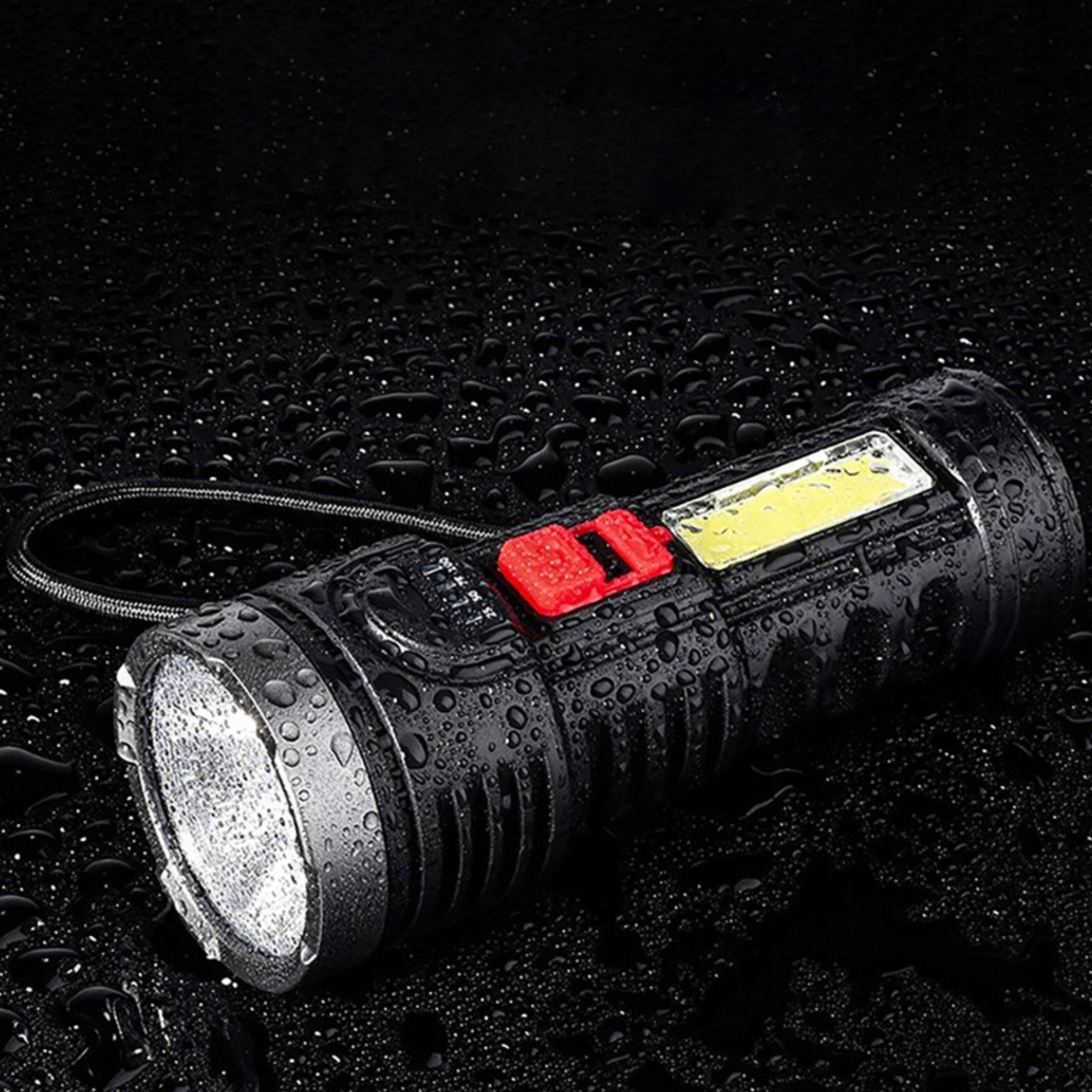 Bardzo mocna latarka akumulatorowa led usb taktyczna wodoodporna