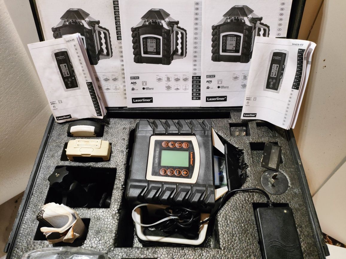 Laser rotacyjny Laserliner Quadrum DigiPlus pełny zestaw