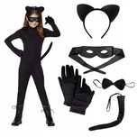kostium catwoman kota uszy ogon rękawiczki maska