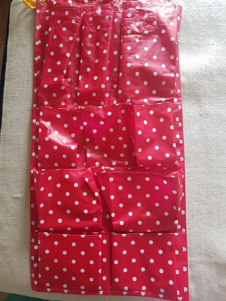 Organizador de porta polka dot encarnado