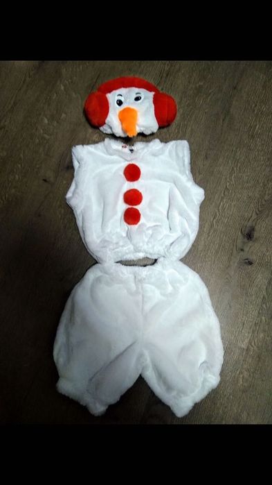 Дитячий новорічний костюм пінгвін та сніговик наложка