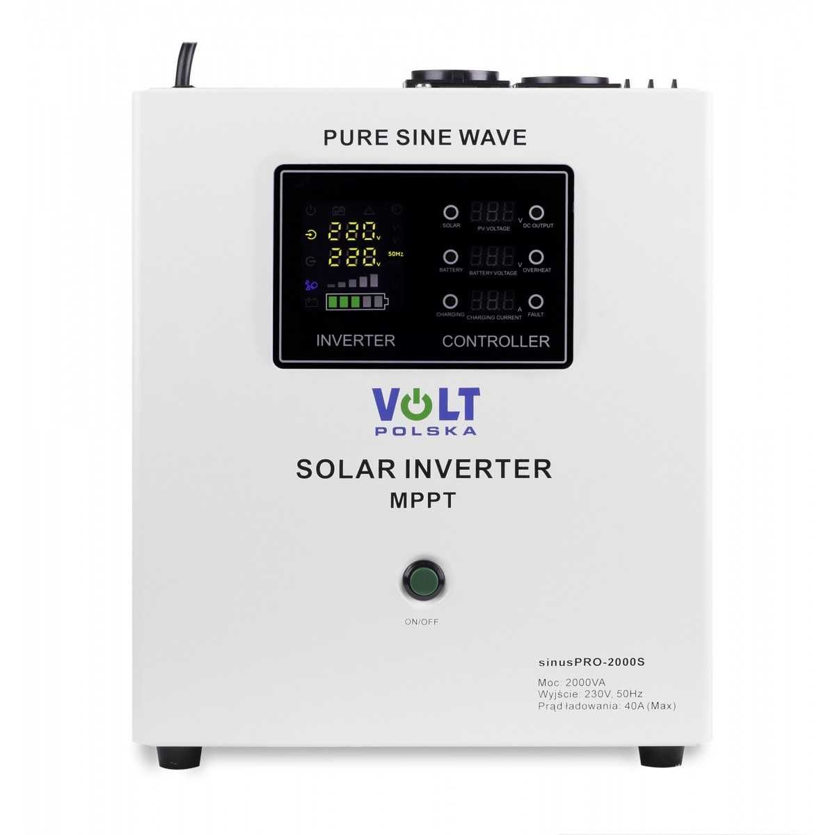 SINUS PRO 2000 S Inwerter,falownik solarny.24/230V.40A MPPT