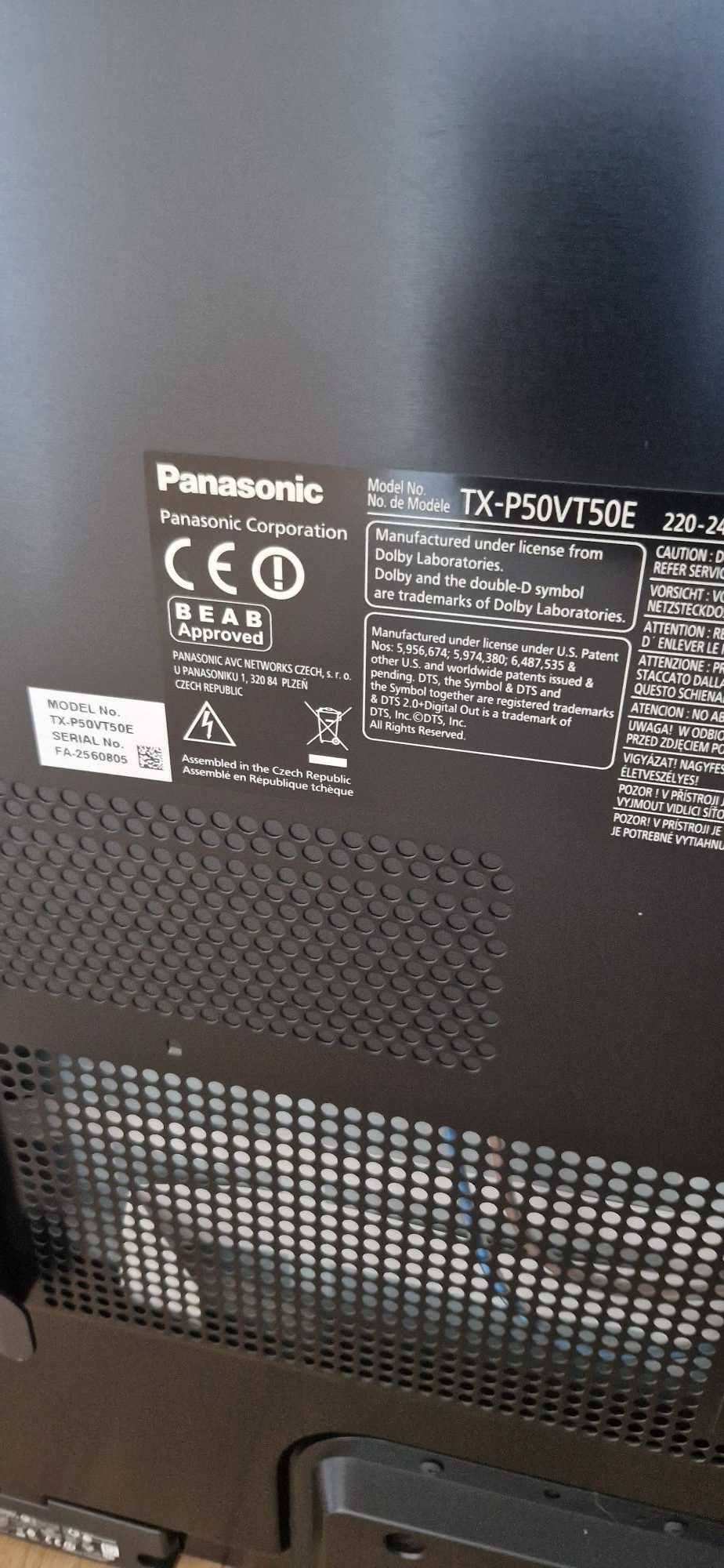 TV Panasonic TX-P50VT50E