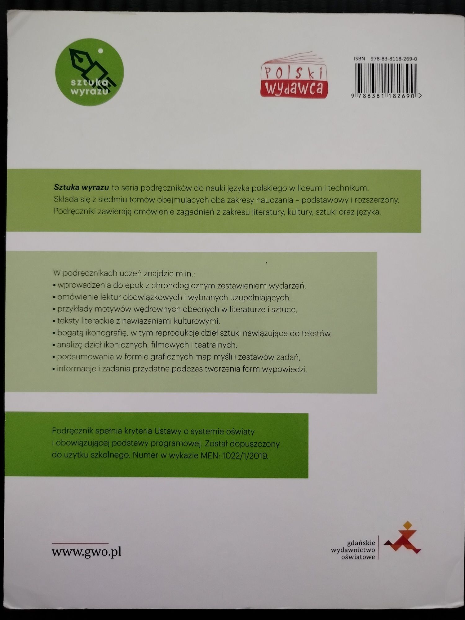 Podręcznik od polskiego dla klasy 1 liceum i technikum