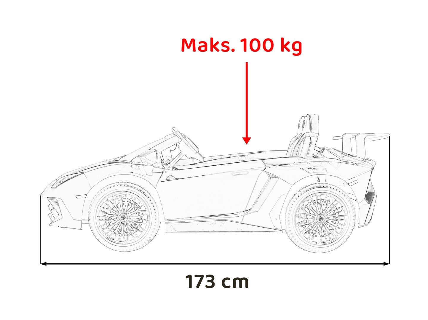 Auto na akumulator Lamborghini Aventador SV STRONG Czerwony