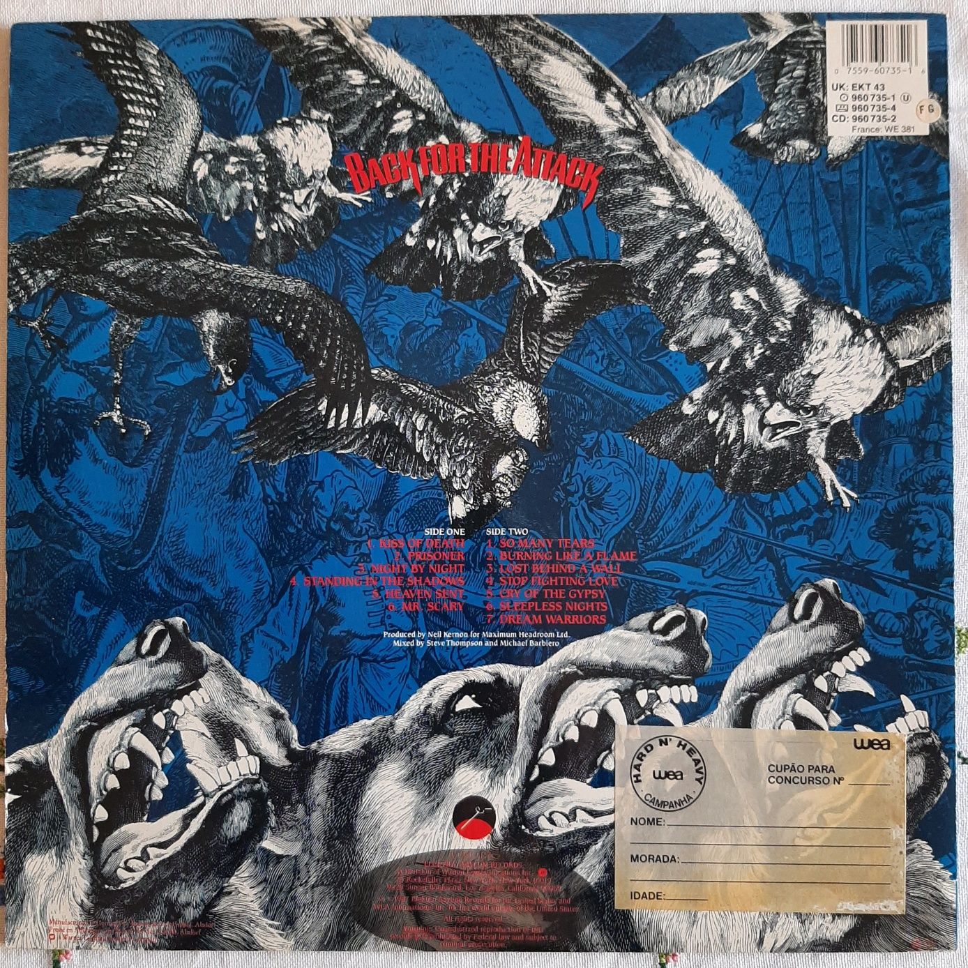 Dokken LP Back For The Attack 1987