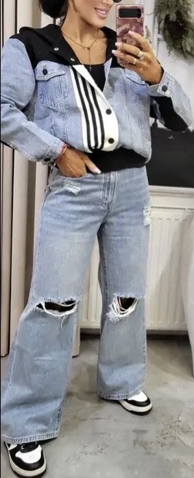 Kurtka jeans kultowa jak Adidas MISBHV oldschool lata 90-te vintage