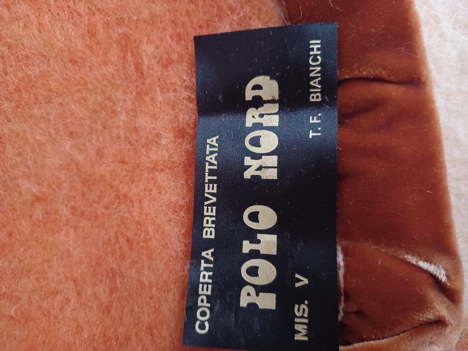 Duży wełniany koc narzuta 220*260 w stylu Prl