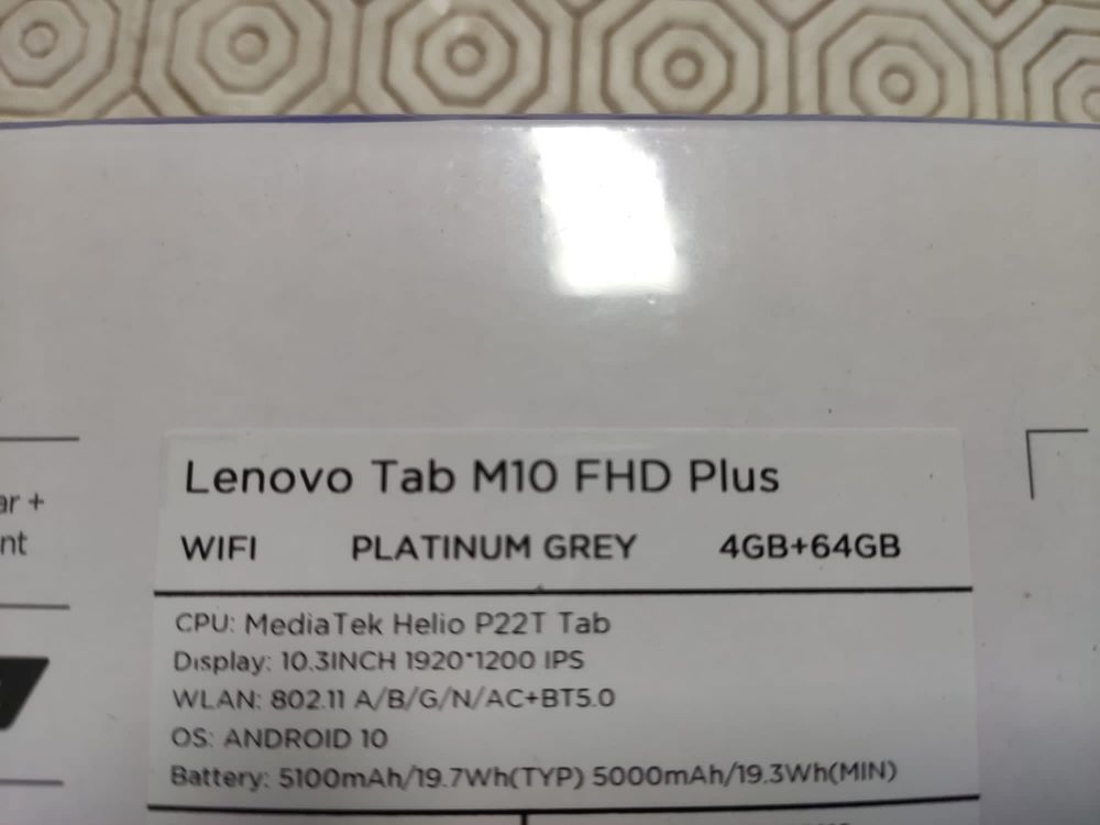LeNovo Tab M10 FHD Plus