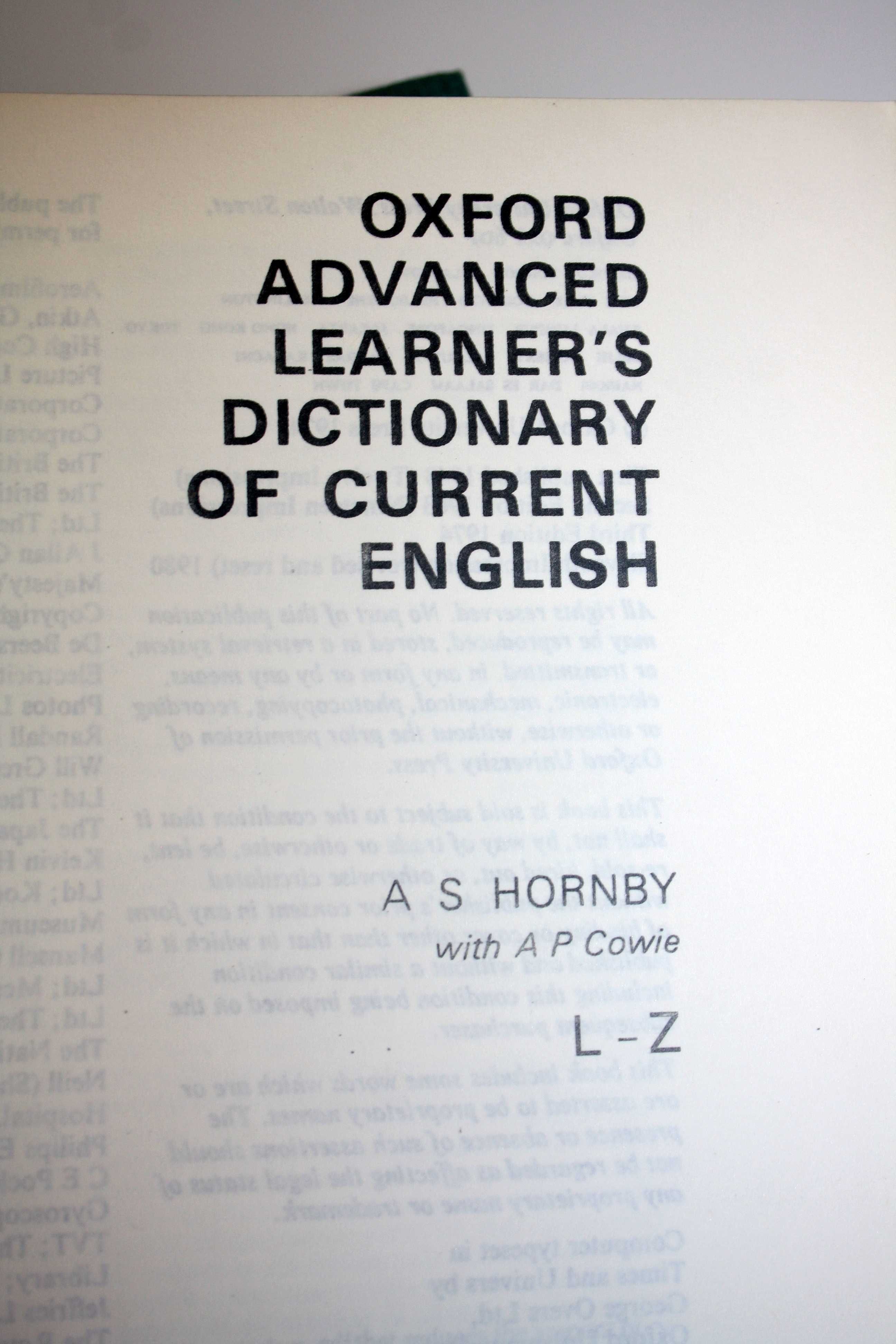 Angielski_Oxford Advanced Learners Dictionary_dla zaawansowanych_2 t.