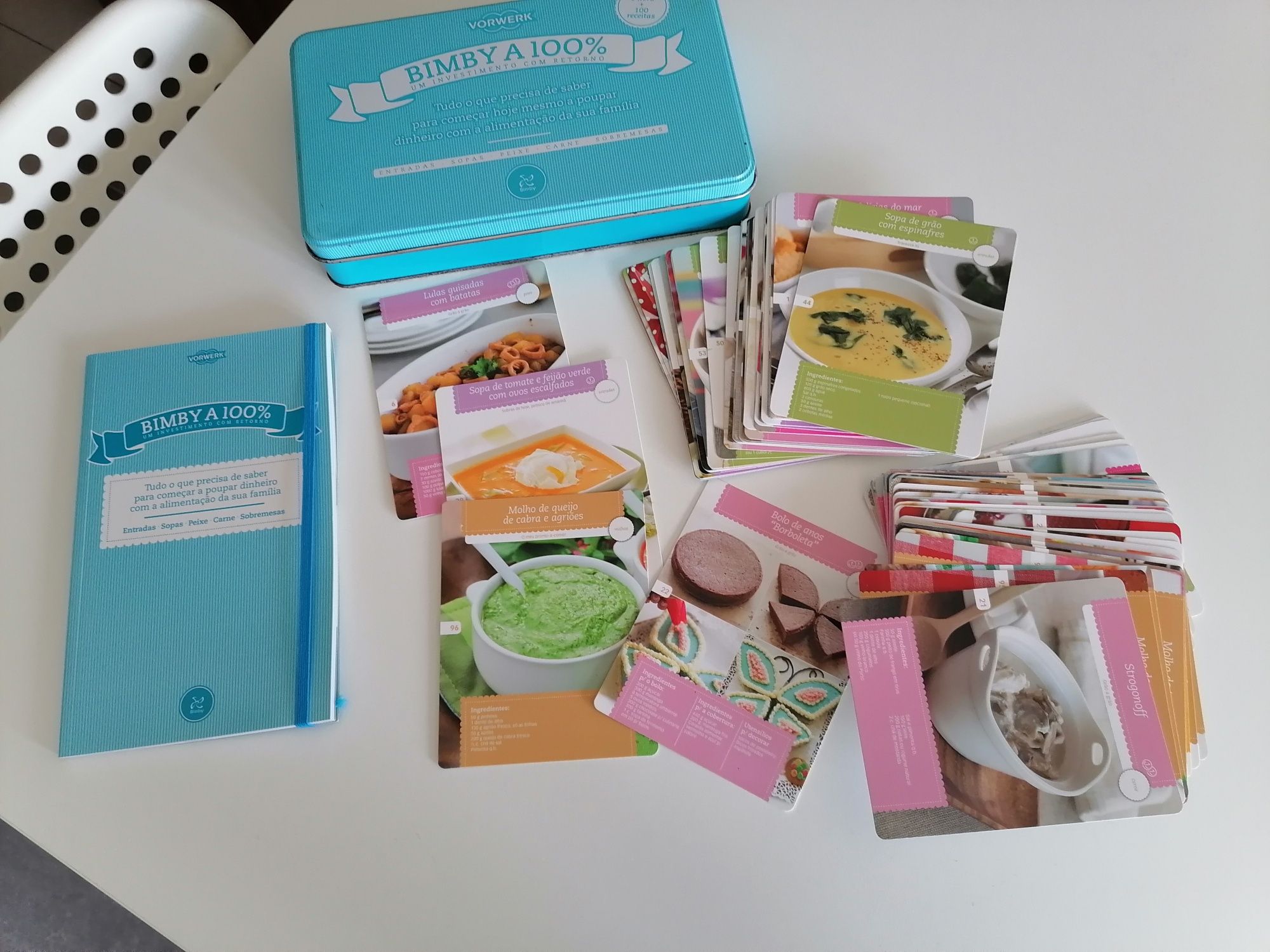 Caixa Metal com receitas Bimby