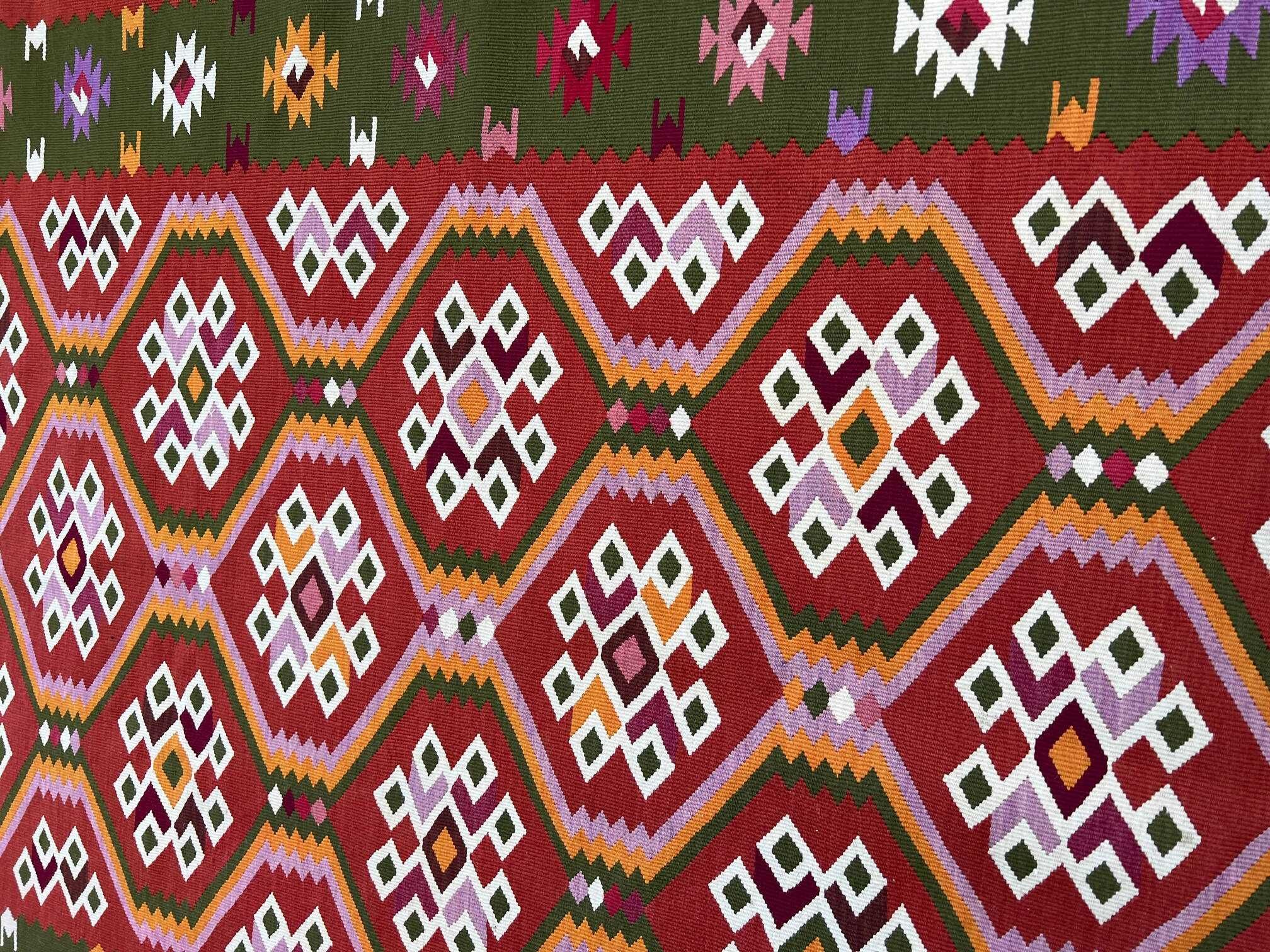 Ręcznie tkany wełniany kilim ART DECO 200x100 cm