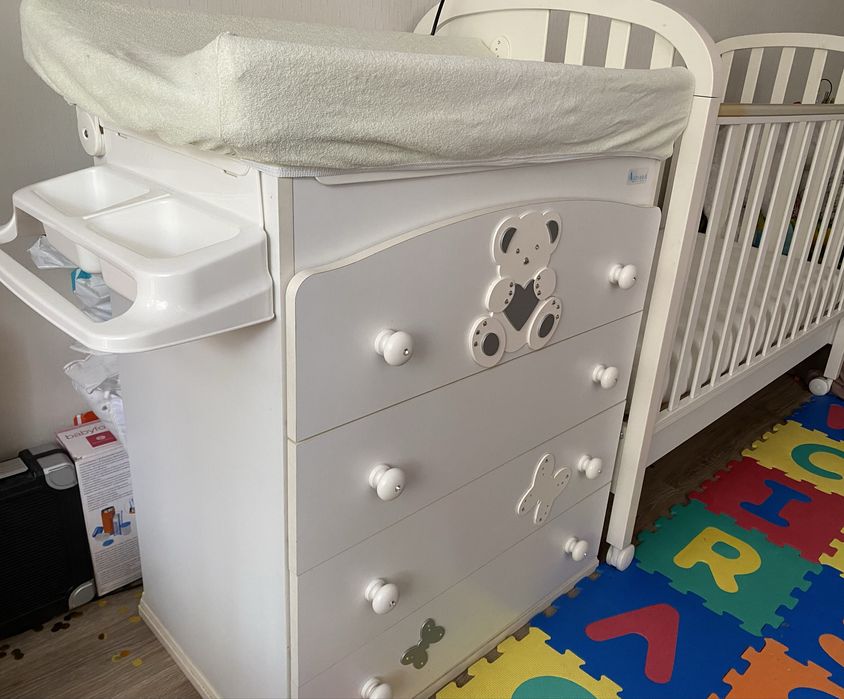 Комплект італійський Azzurra Комод + Ліжечко дитяче