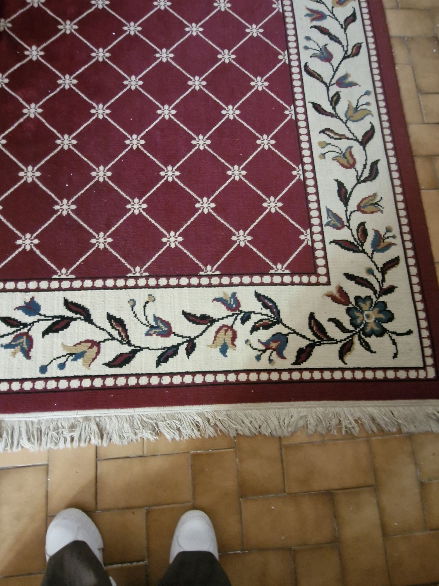 Carpete de sala bordeaux
