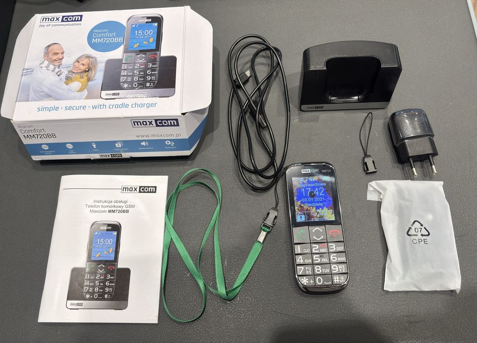 Telefon dla seniora MaxCom mm720bb