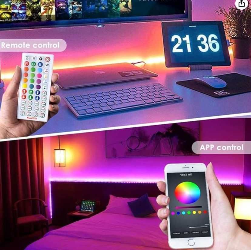Taśma Led 2x7,5m kolorowa