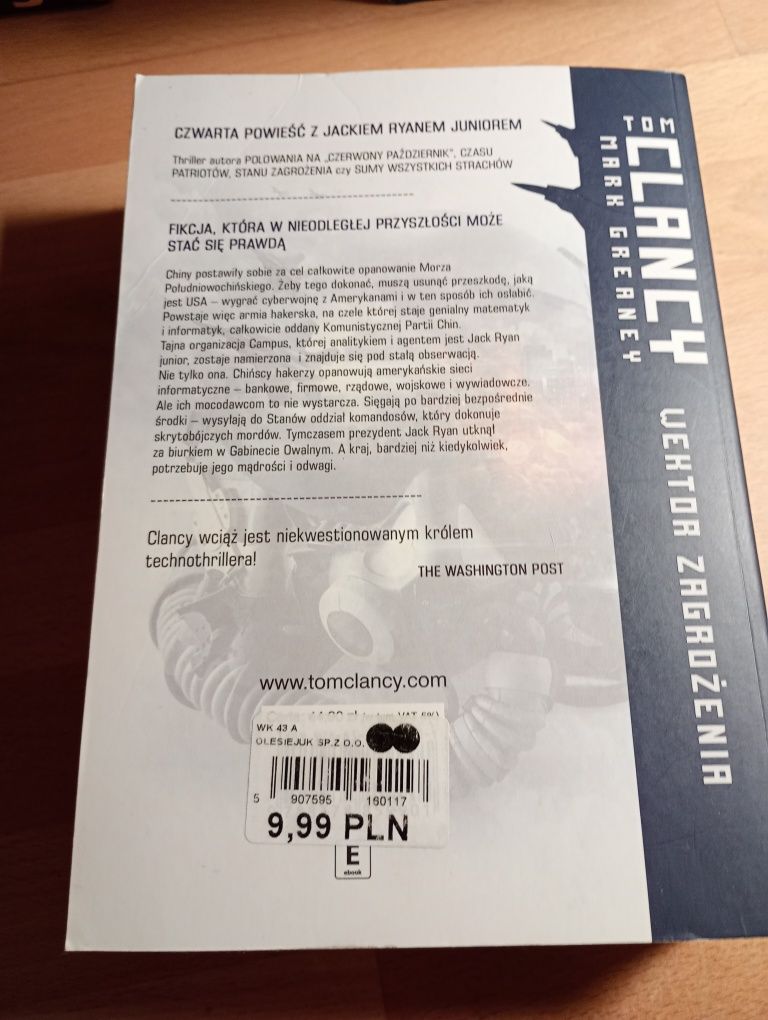 Tom Clancy Mark Greaney Wektor zagrożenia