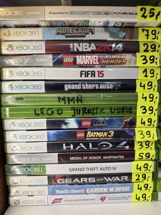 MEGA gry konsola Xbox 360, Minecraft, GTA IV V, Lego, Tekken, WOW