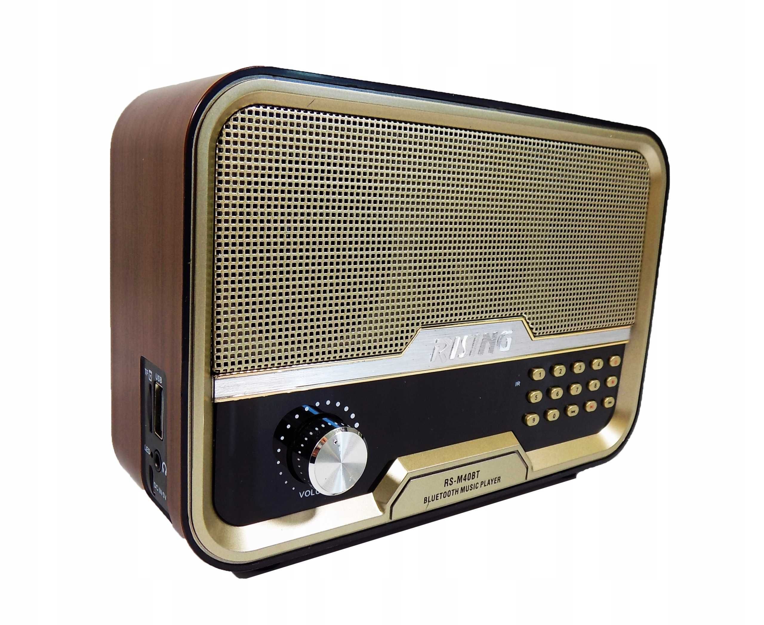 Radio Retro  przenośne  RISING RS-M40BT  USB/MICRO SD pilot