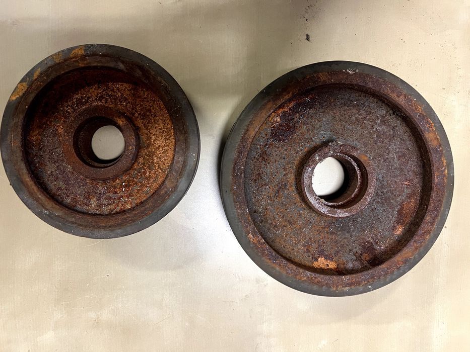 Koło kółko do wózka transportowe żeliwne