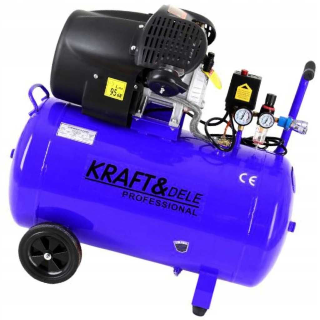 Kompresor Olejowy 100L 2 Manometry Sprężarka 2Tłoki 3KW 8Bar Kraft Fv