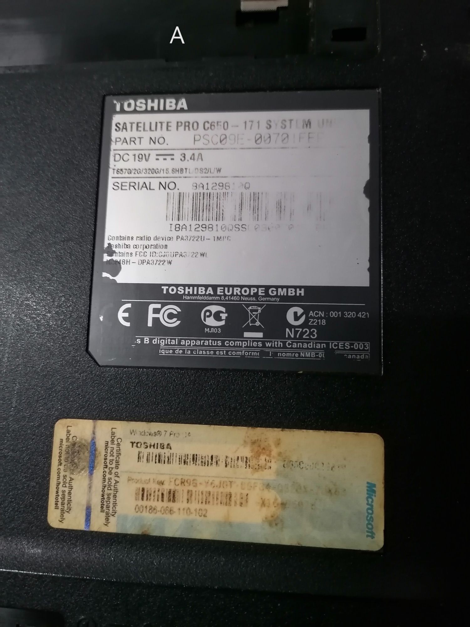 Toshiba :para PEÇAS
