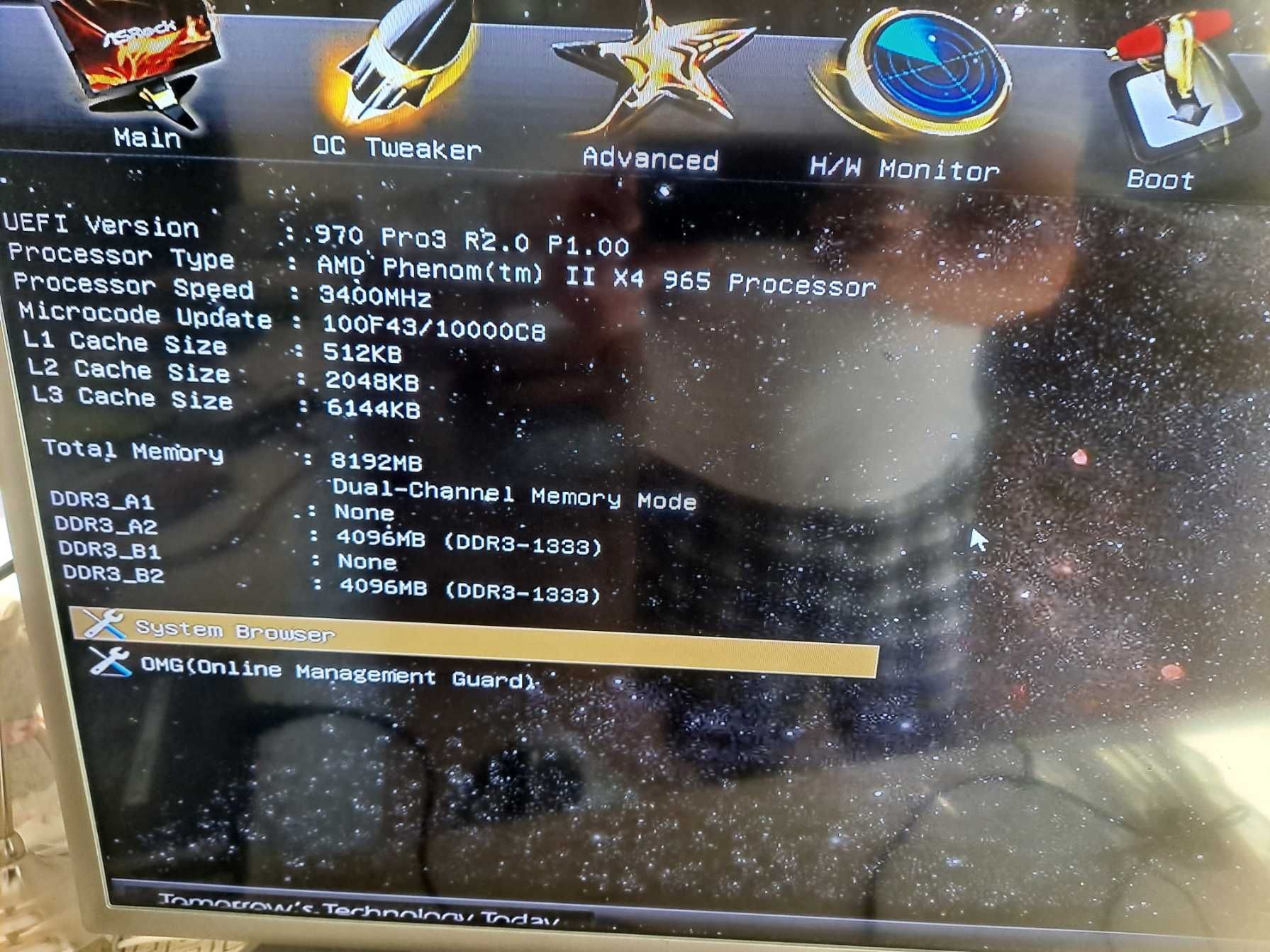 Asrock 970 Pro 3 z procesorem Amd Phenom II x4 965