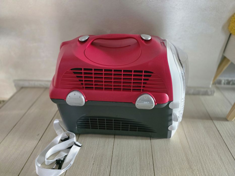 Duzy transporter dla kota / zwierząt z miseczkami