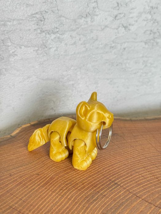 Brelok ruchoma Lwica, druk 3D, dekoracja-mini figurka-zabawka-prezent