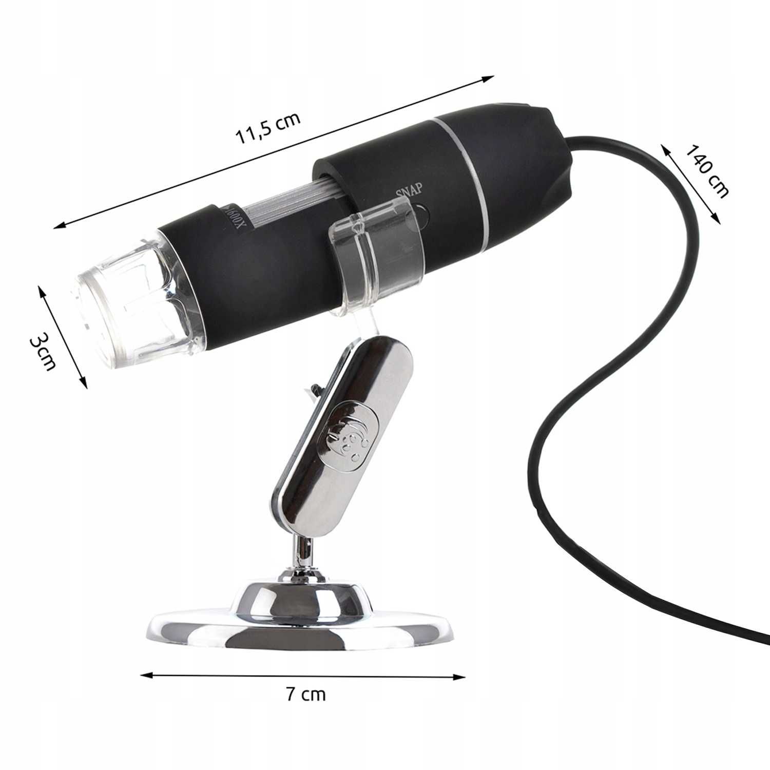 Mikroskop Cyfrowy USB zoom Przybliżenie 1600x prezent dla dziecka