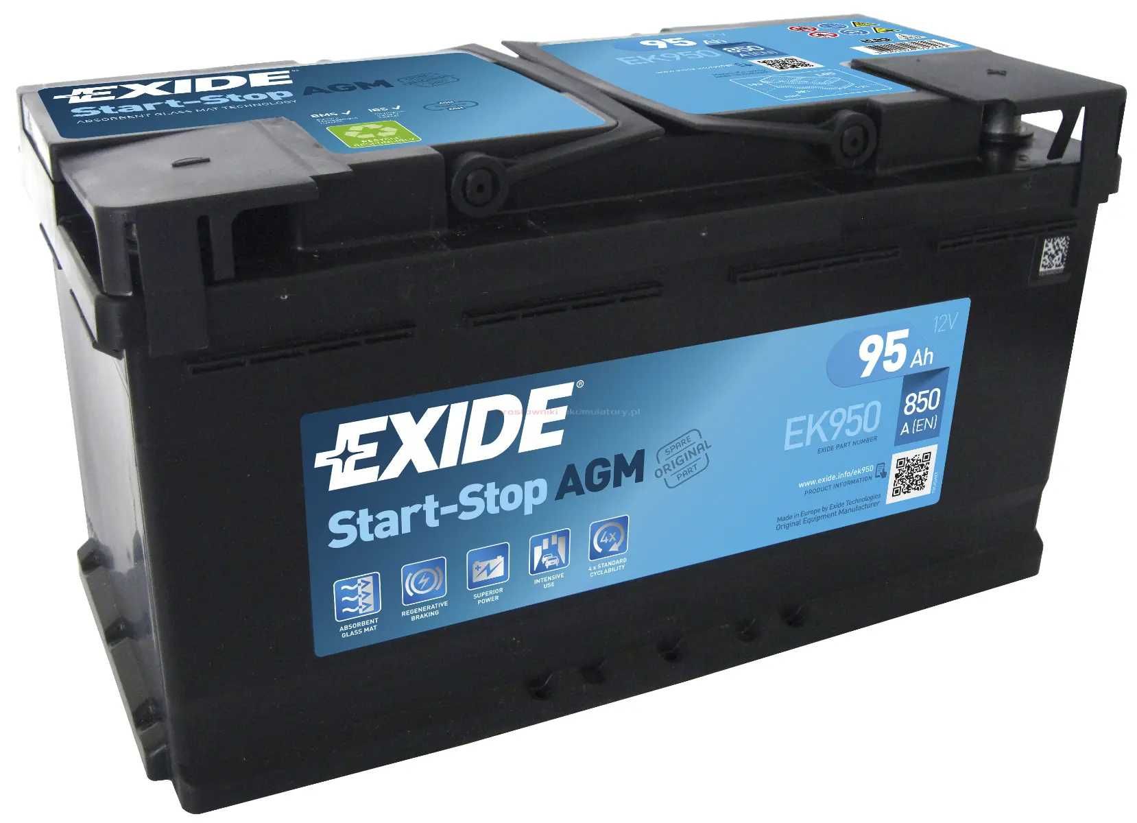 Akumulator EXIDE AGM EK1060 START&STOP 950A 106Ah