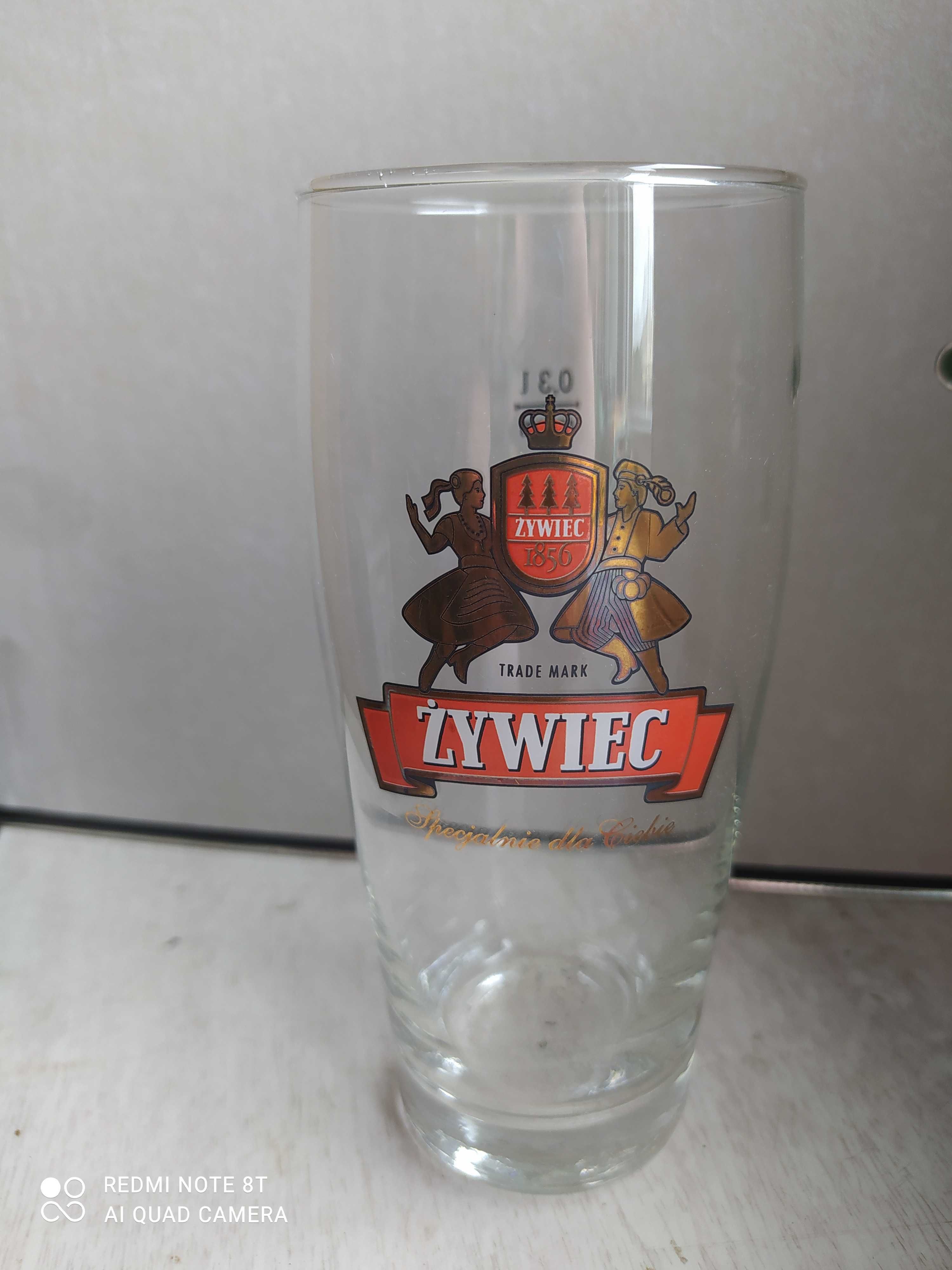 Browar Żywiec szklanka do piwa lata -90 te poj. 0.3 l.