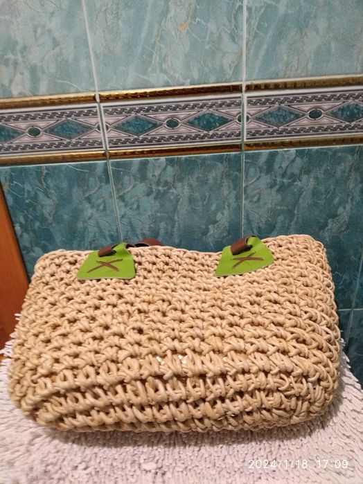 Сумка из натуральной соломки