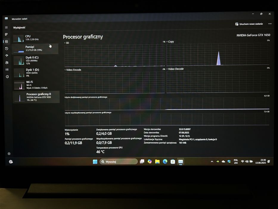 Lenovo L340 do gier i pracy z grafiką 1TB HDD + 256GB SSD