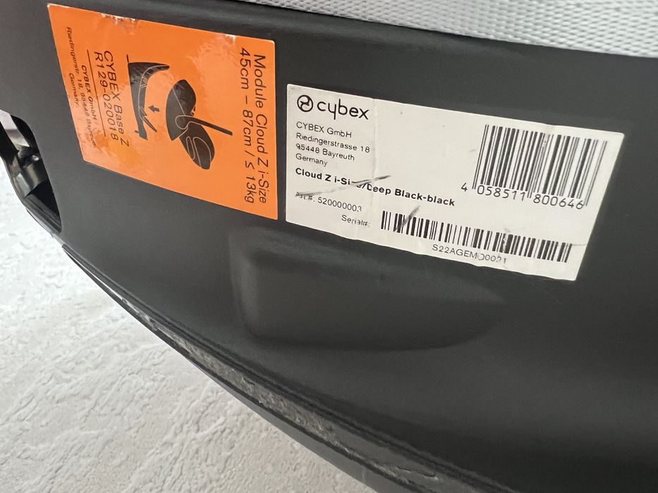 Автокрісло, автолюлька Cybex cloud Z i-size deep black